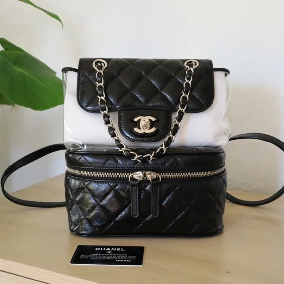 Leather Backpack Chanel Aquarium Backpack Chanel PVC Aquarium